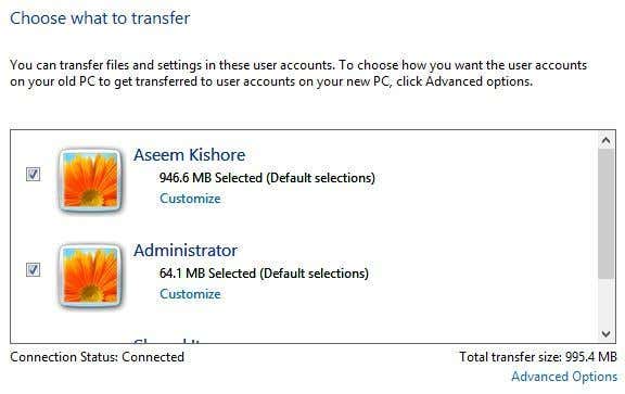 account transfer