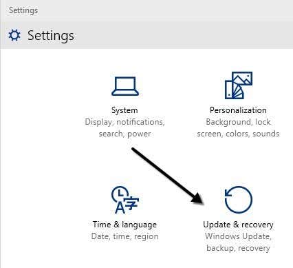 windows 10 settings