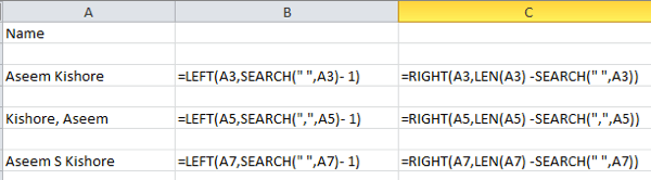 excel formulas