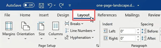 How To Make a One Page Landscape In Word image 5