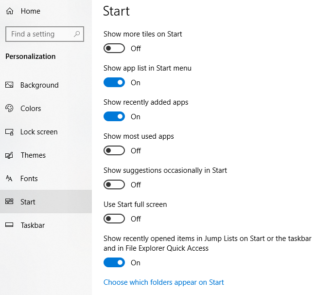 How to Show or Hide Folders and Apps in the Start Menu on Windows 10 image 3